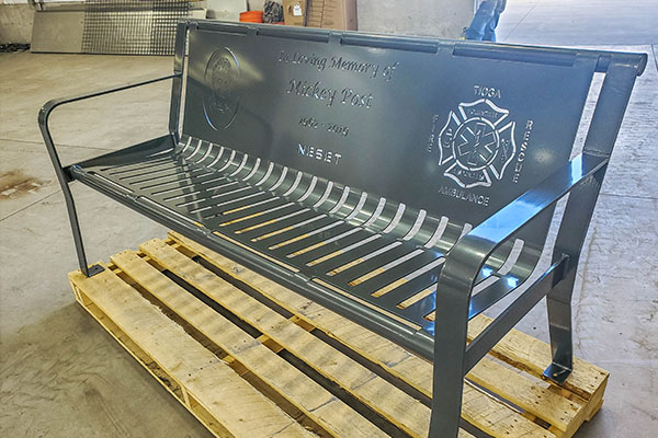 Hero Memorial Benches - Superior Laser Cutting